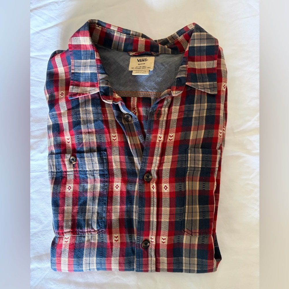 Vans Men's Multicolor Plaid Button Down Shirt